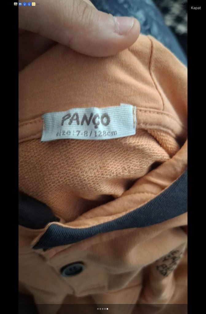 Erkek Çocuk Bej Düğmeli Sweatshirt - Görsel 5