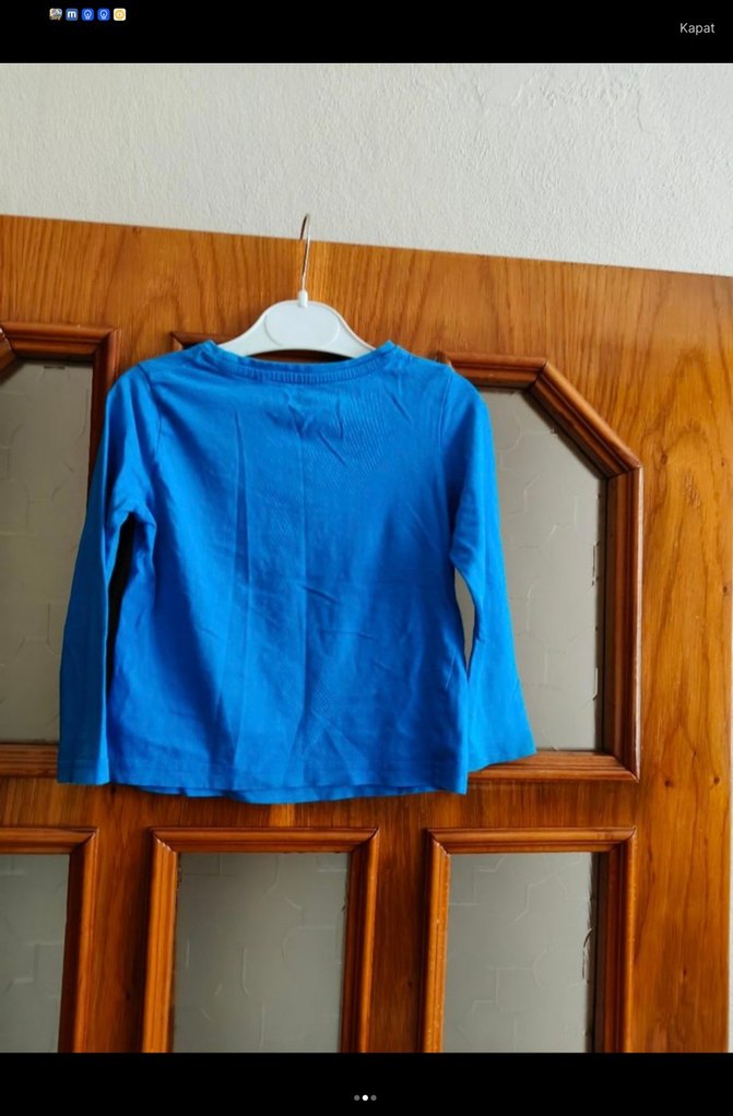 Erkek Çocuk Mavi Uzun Kollu Baskılı Sweatshirt - Görsel 2