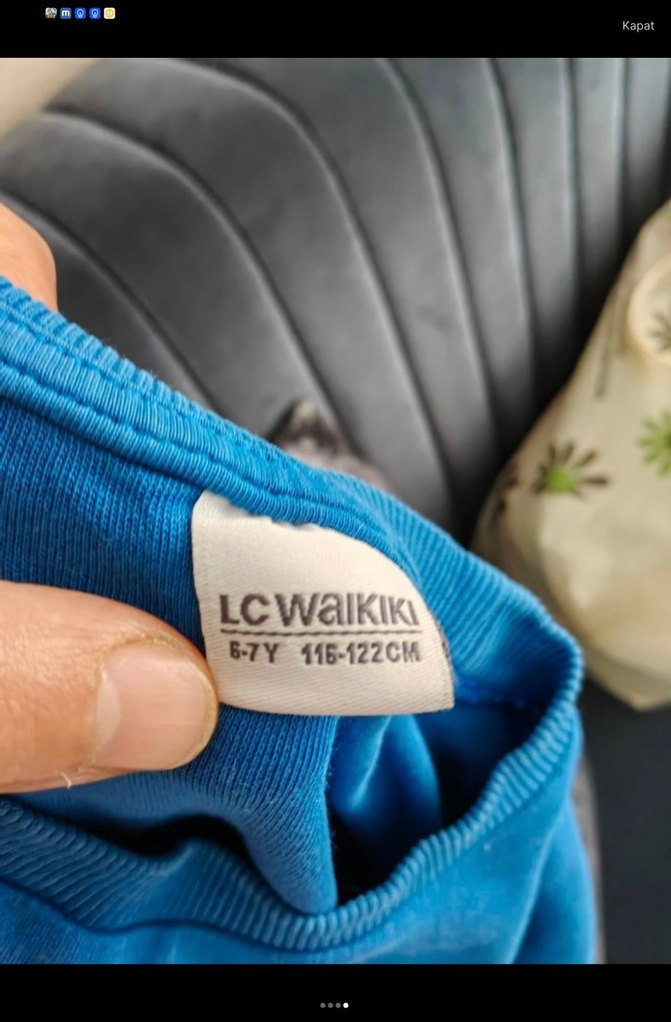 Renkli Baskılı Erkek Çocuk Mavi Sweatshirt - Görsel 4