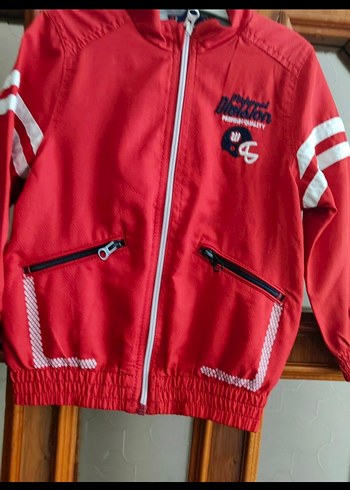 Erkek Çocuk Kırmızı Fermuarlı Streetwear Ceket - Görsel 2