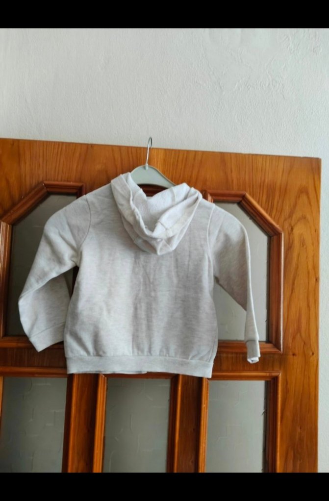 Erkek Çocuk Gri Fermuarlı Sweatshirt - Görsel 2