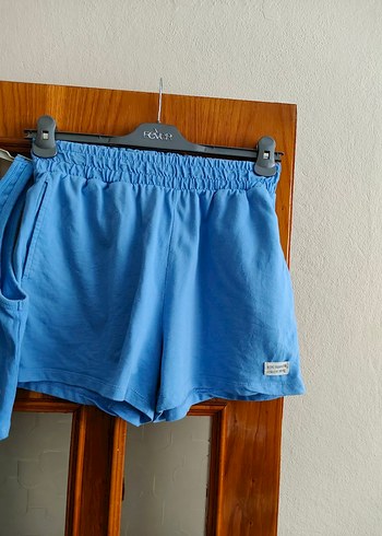 m Beden mavi Renk Mavi Pamuklu Mini Şort Takım
