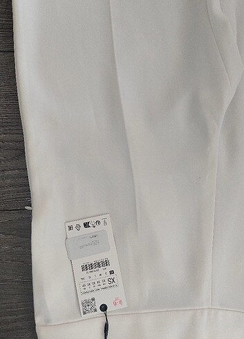 xs Beden beyaz Renk Zara yüksek bel pantolon 