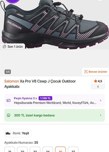Salomon Xa Pro V8 Cswp J Çocuk Spor Ayakkabısı (spor bot) - Görsel 2