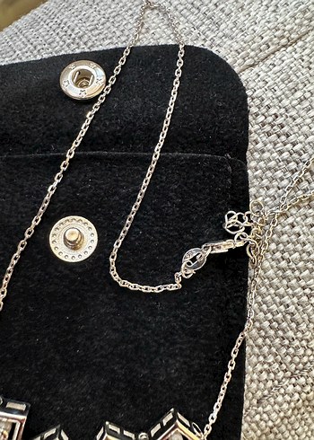 Beden altın Renk 0,02 Karat Pırlanta Gümüş Aşk Yoncası Kolye Zen pırlanta