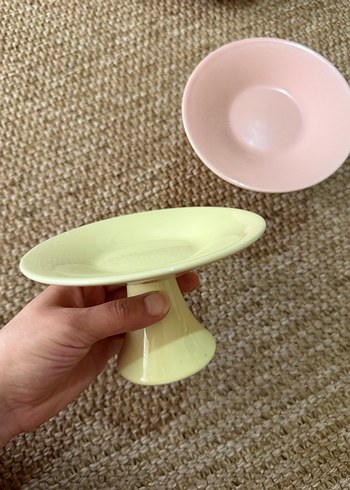 Bohem Pembe ve sarı sunumluk Tabak Seti Englishome - Görsel 2