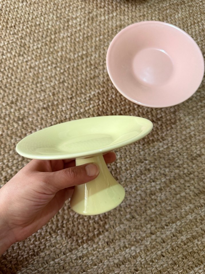 Bohem Pembe ve sarı sunumluk Tabak Seti Englishome - Görsel 2