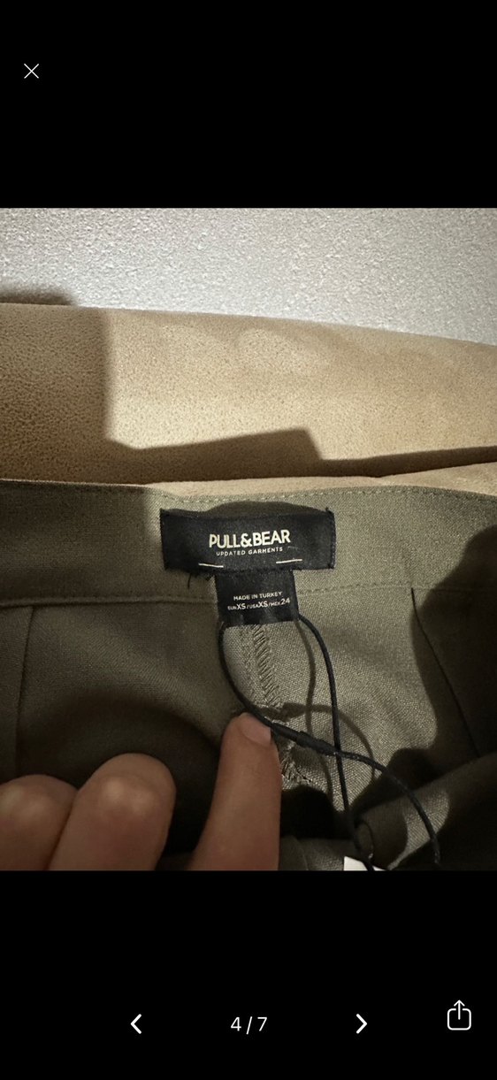 Kadın Haki Kumaş Pantolon PULL&BEAR - Görsel 4