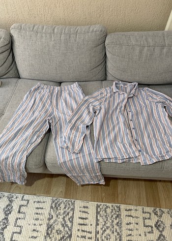 Kadın Çizgili Uzun Kollu Pijama Takımı Penti - Görsel 7