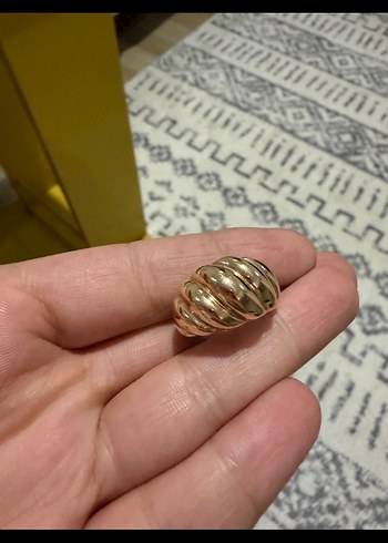 Bombeli Desenli Altın14ayar  Kadın Yüzük favori marka - Görsel 4