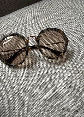 Miu miu orjinal Kahverengi Retro Kadın Güneş Gözlüğü - Görsel 2