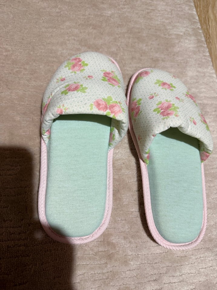 Englishome pembe Çiçekli Kadın Terlik - Görsel 2