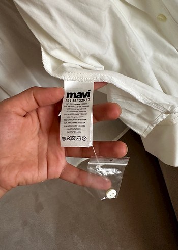 s Beden beyaz Renk Beyaz Düğmeli Uzun Kollu Gömlek