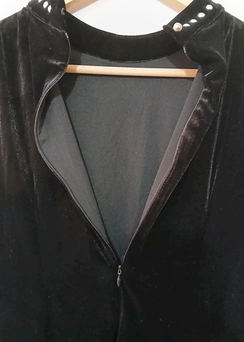 s Beden Uzun Kollu Siyah Gotik Abiye Elbise