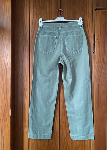 m Beden Haki Kadın Midi Boy Regular Fit Kot Pantolon