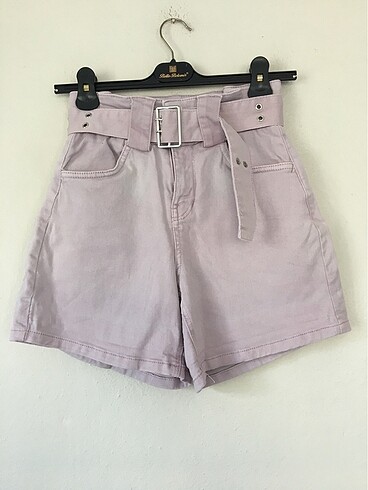 Bershka lila rengi şort jean