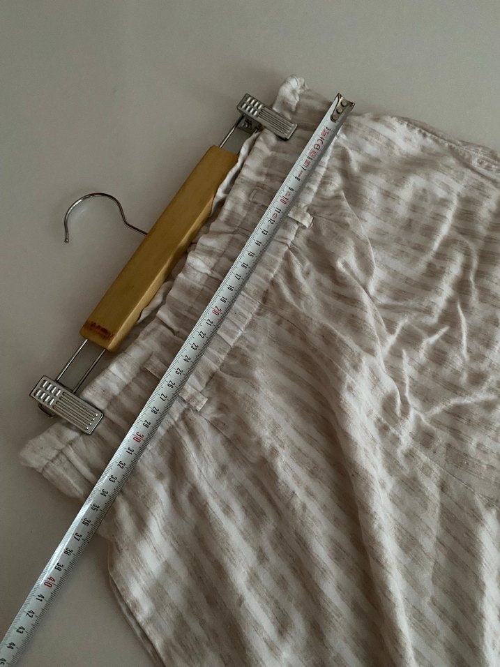 Beyaz Pilili Keten stamina Mini Şort - Görsel 5