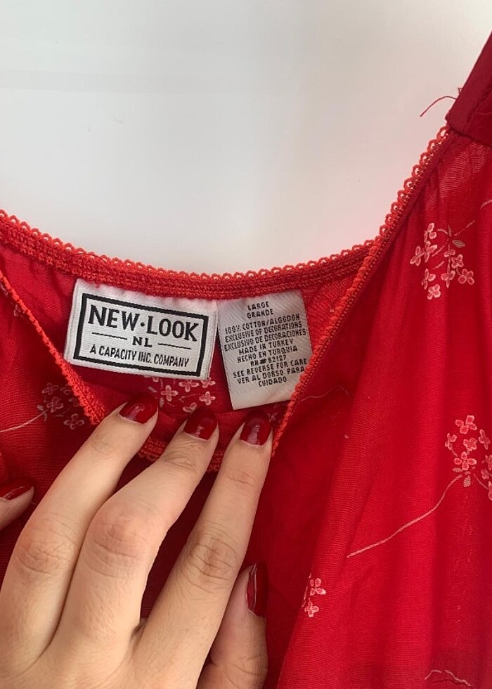 Kırmızı yazlıkelbise - Görsel 2