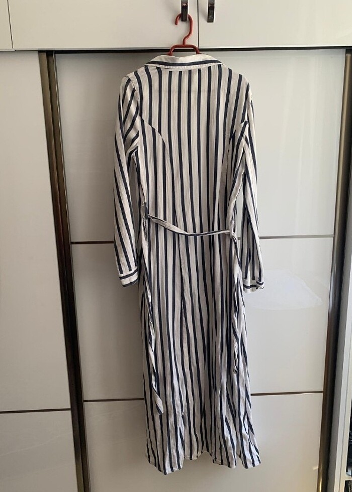 Çizgili uzun boy gömlek - Görsel 3