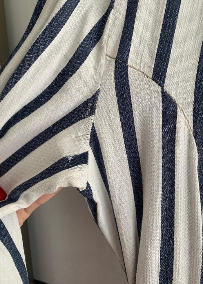 Çizgili uzun boy gömlek - Görsel 4