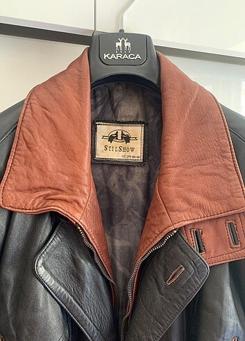 Gerçek hakiki deri mont - Görsel 7