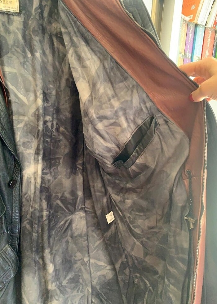 Gerçek hakiki deri mont - Görsel 2