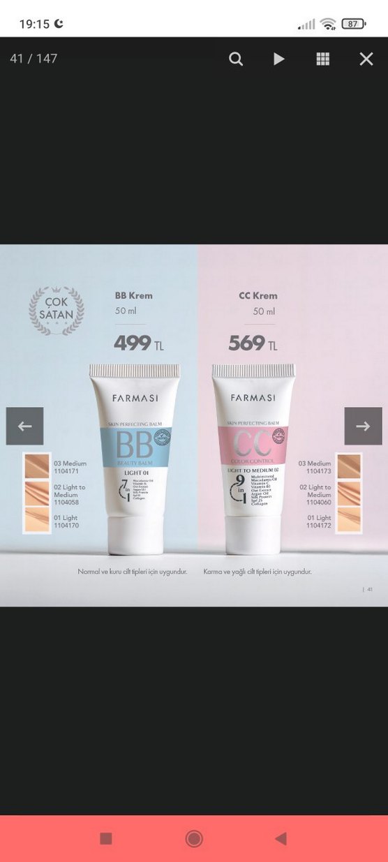 Farmasi Pastel Tonlarda Bej BB Krem ve cc krem. - Görsel 2