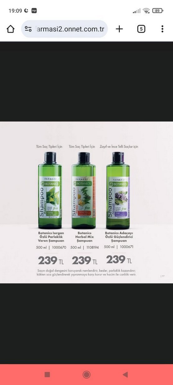 Farmasi Botanik Şampuan 500 ml adet fiyatıdır - Görsel 2