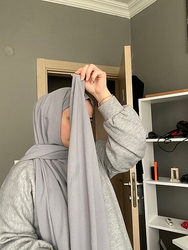 diğer Beden Gri şifon şal