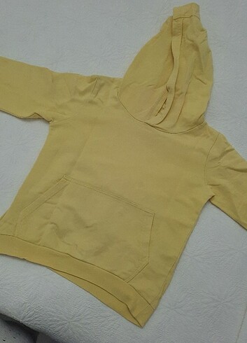 4 Yaş Beden sarı Renk Çocuk kapisonlu sweatshirt 
