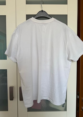 l Beden Beyaz Baskılı Oversize Kadın Tişört