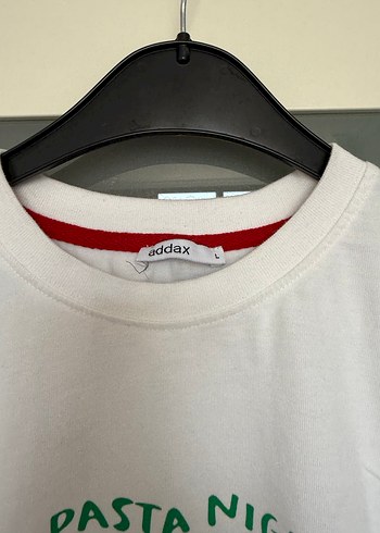l Beden beyaz Renk Beyaz Baskılı Oversize Kadın Tişört