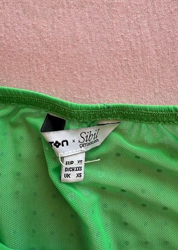 Transparan taş detay plaj eteği - Görsel 8