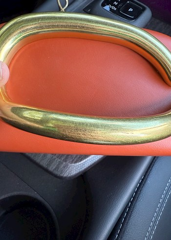  Beden kahverengi Renk Zara gold detaylı çanta