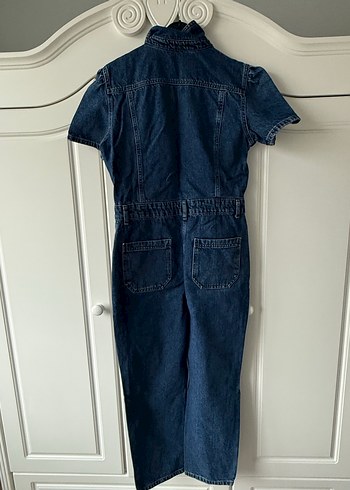 m Beden lacivert Renk Lacivert Kemerli Denim Tulum