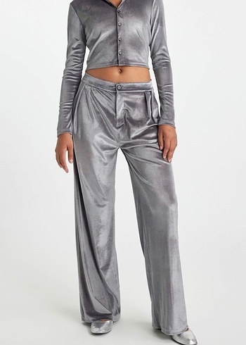 Kadife palazzo pantolon - Görsel 4