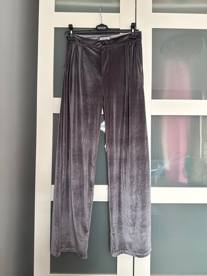Kadife palazzo pantolon - Görsel 5