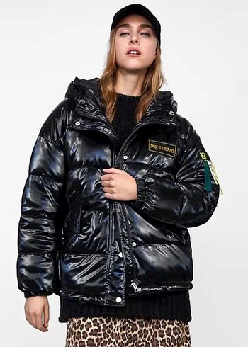 Zara vinil şişme mont