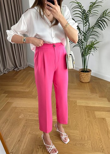 Pembe Kumaş Pantolon