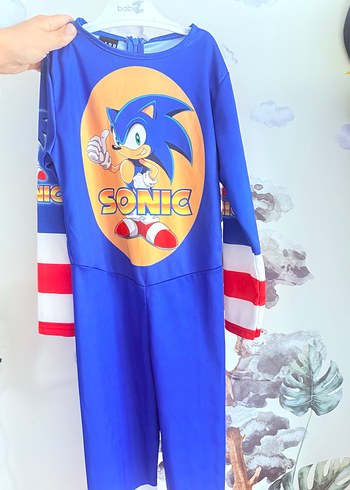 Renkli Sonic Baskılı Çocuk Kostümü - Görsel 3