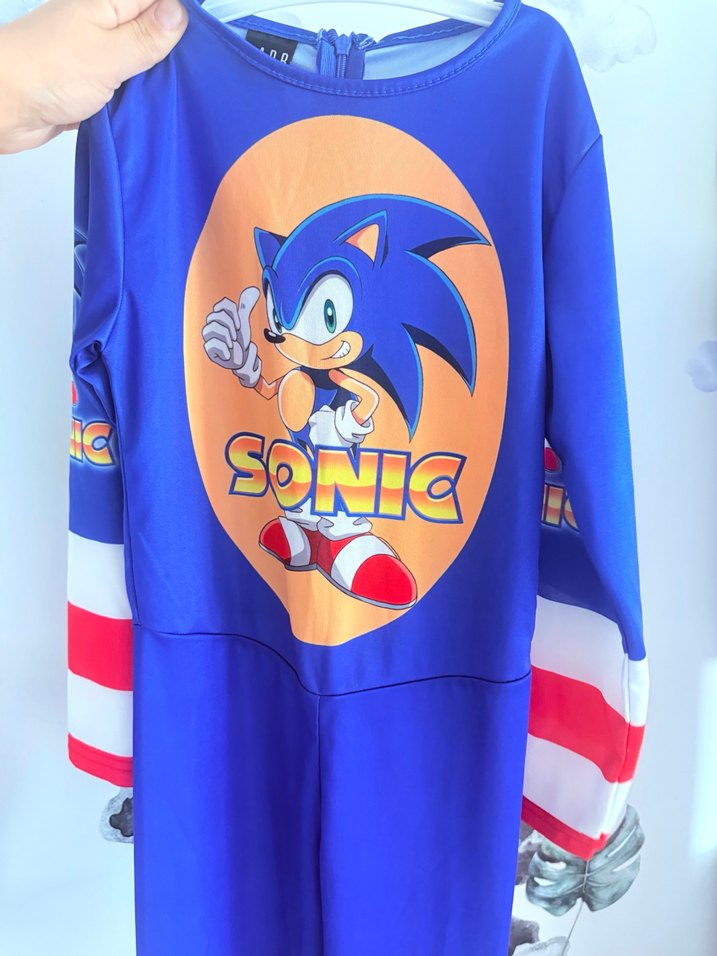 Renkli Sonic Baskılı Çocuk Kostümü - Görsel 2