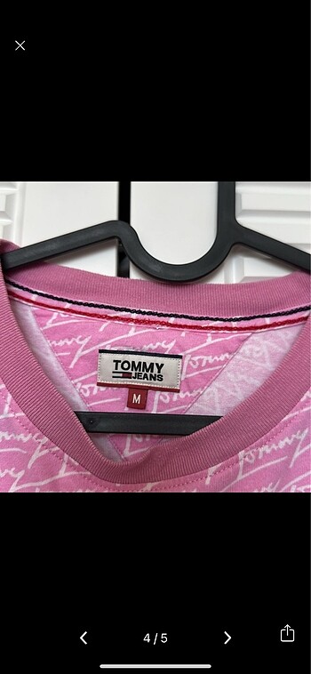 m Beden pembe Renk Tommy pembe tişört