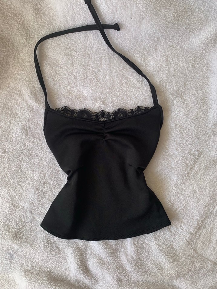 Dantel Detaylı Siyah Straplez Bustiyer - Görsel 2