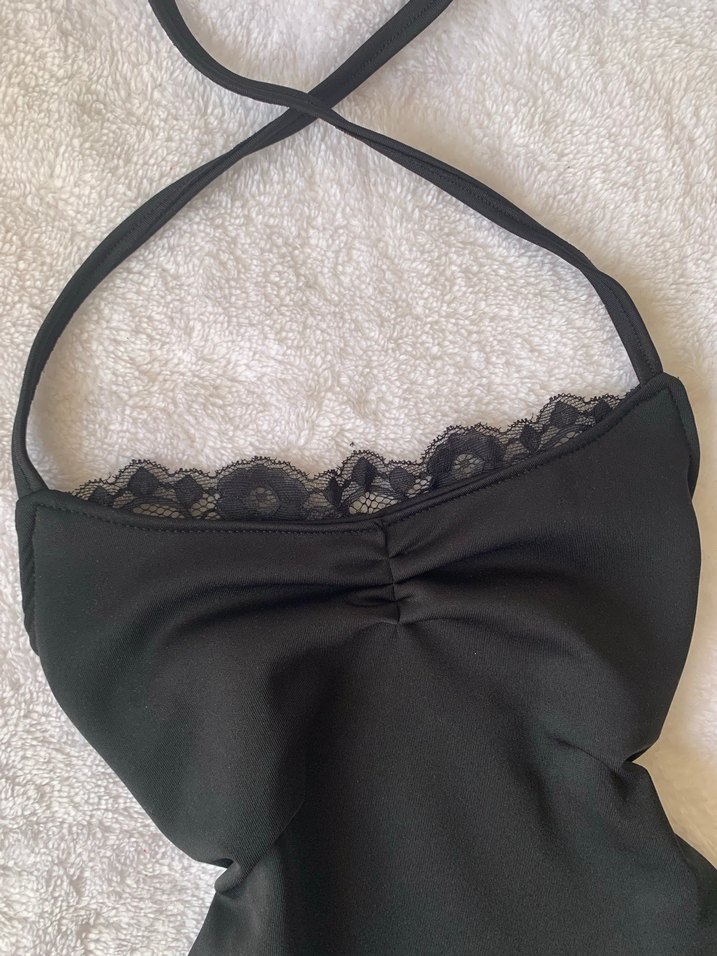 Dantel Detaylı Siyah Straplez Bustiyer - Görsel 3