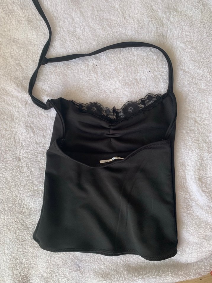 Dantel Detaylı Siyah Straplez Bustiyer - Görsel 4