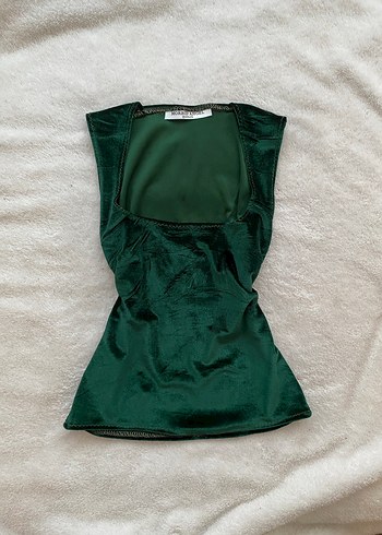 Zümrüt yeşili kadın bluz - Görsel 3