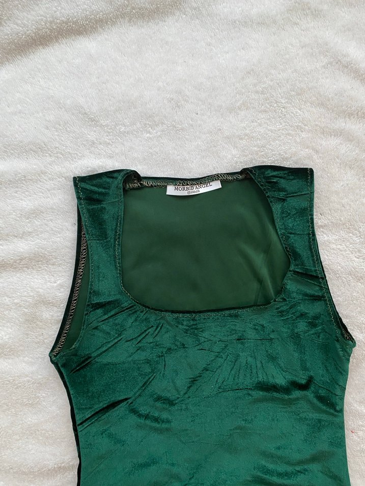 Zümrüt yeşili kadın bluz - Görsel 4