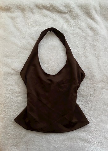 Kahverengi Halter Yaka Kadın Atlet - Görsel 2