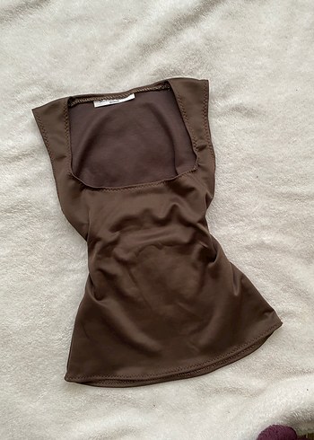 Kahverengi Kadın Kolsuz Bluz - Görsel 3