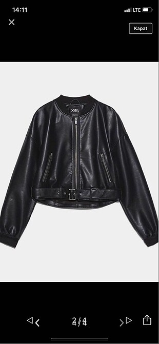 Zara oversize deri ceket